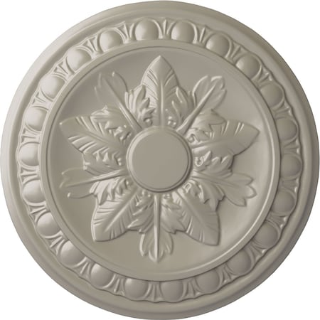 Ekena Millwork Exeter Ceiling Medallion (Fits Canopies up to 3 1/8"), Hand-Painted Pearl White, 17 3/4"OD x 1 1/8"P CM17EXPWS